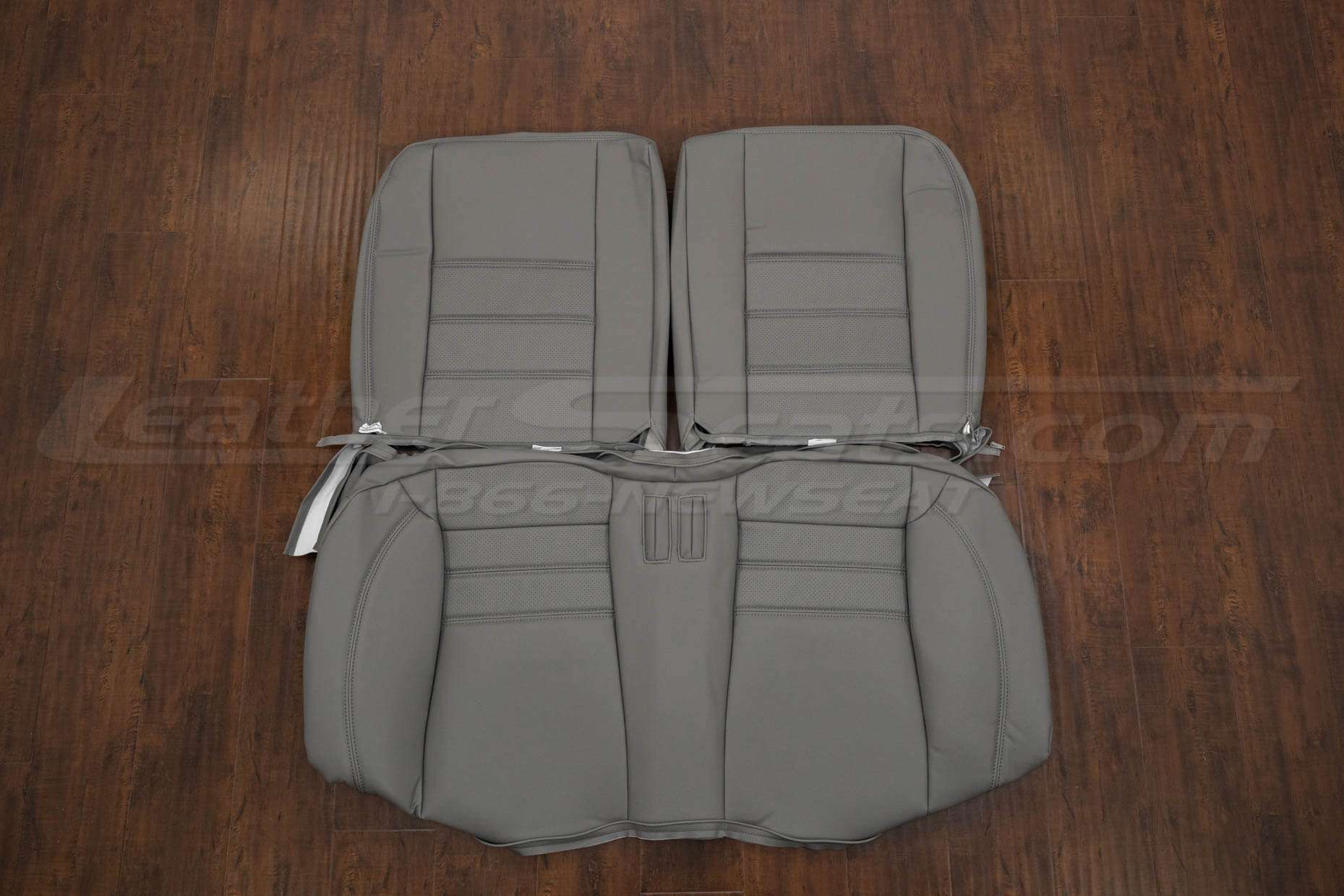 1999-2004 Ford Mustang Coupe Leather Seat Kit - Smoke - Rear seat upholstery