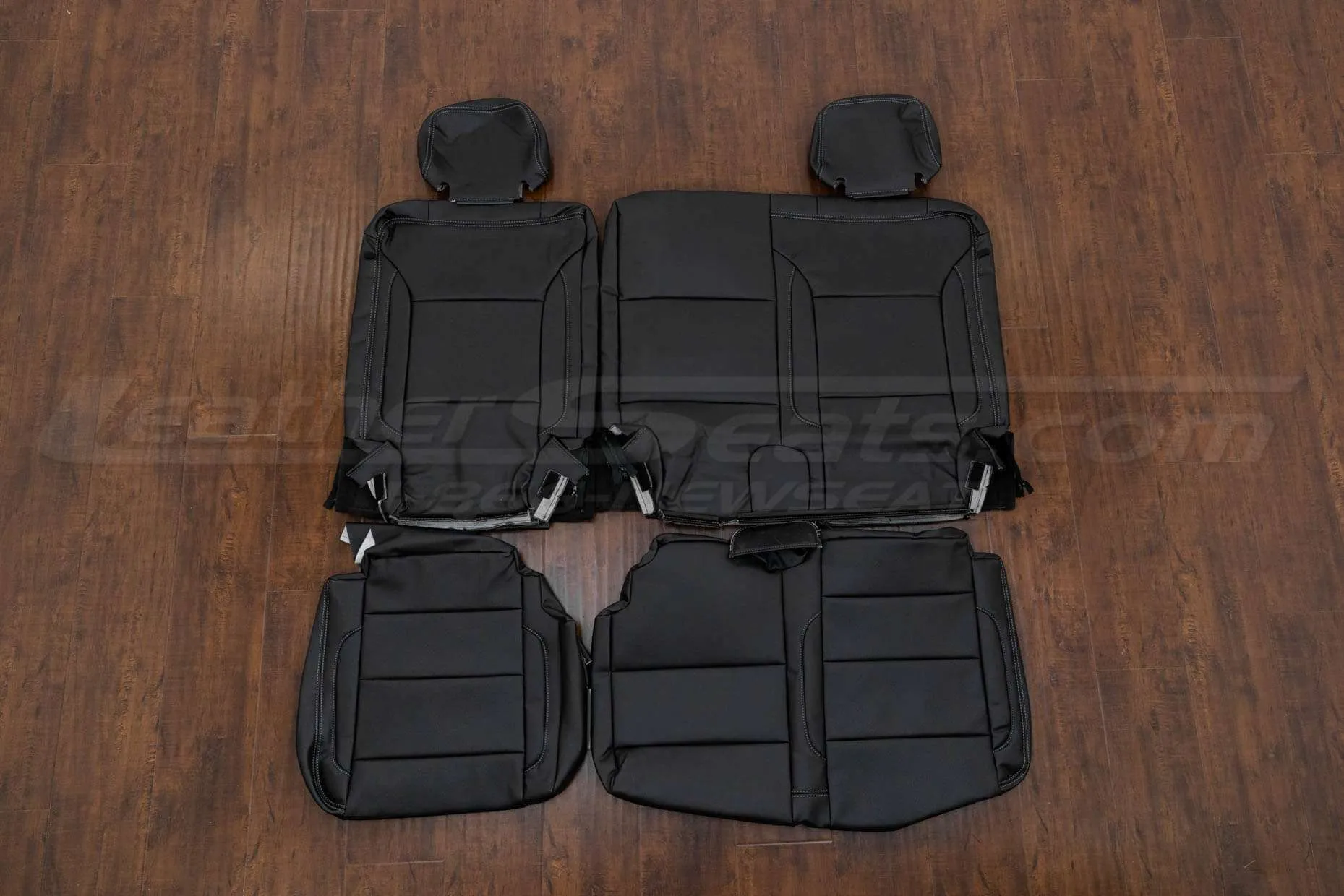 Chevy Tahoe Leather Seat Kit - Black - Third Row Upholstery