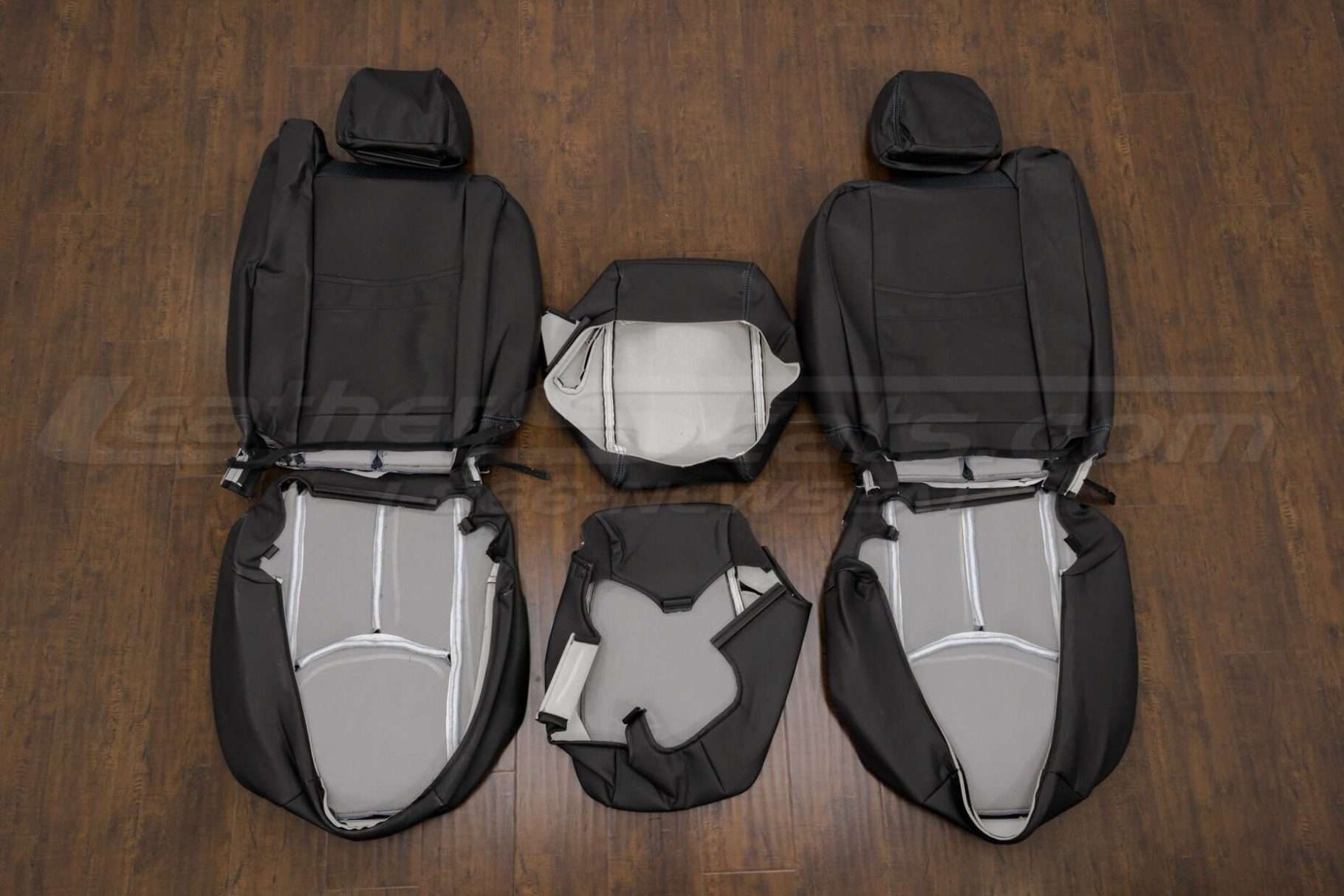 Back view of front seat upholstery