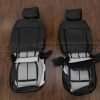 Back view of front seat upholstery