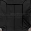 Black insert section of backrest