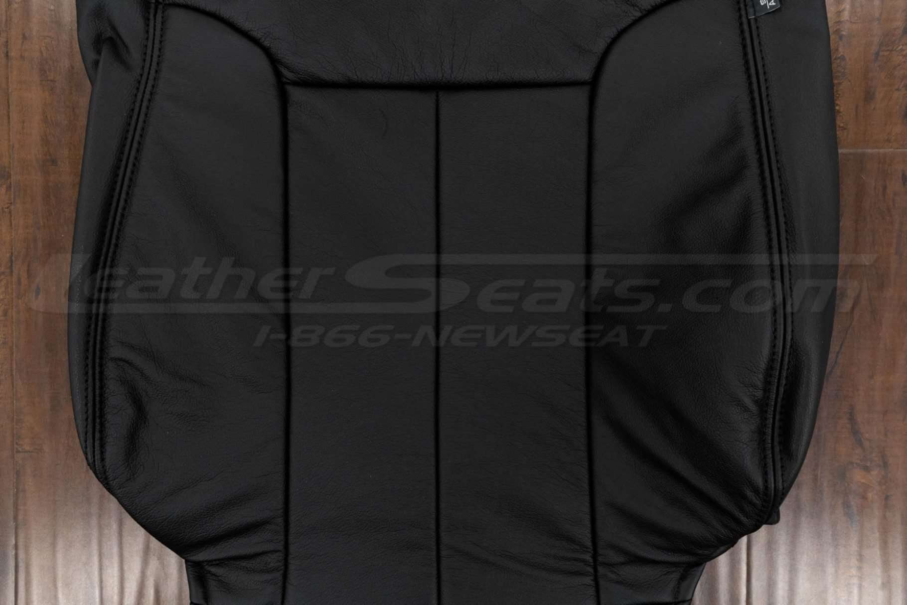 Black insert section of backrest