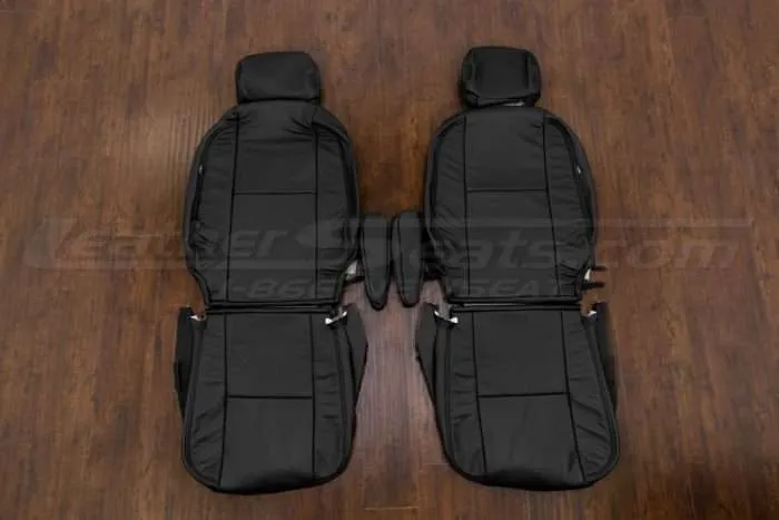 Toyota FJ Cruiser Leather Seat Kit - Black - Frot seat upholstery with Armrests