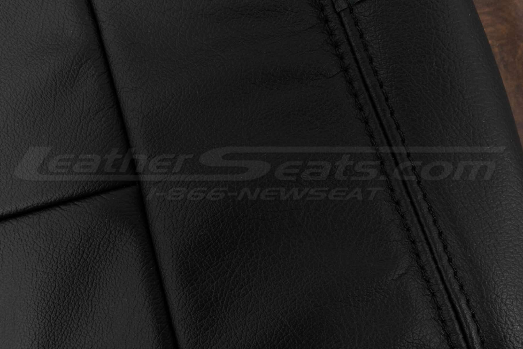 Black double-stitching close-up