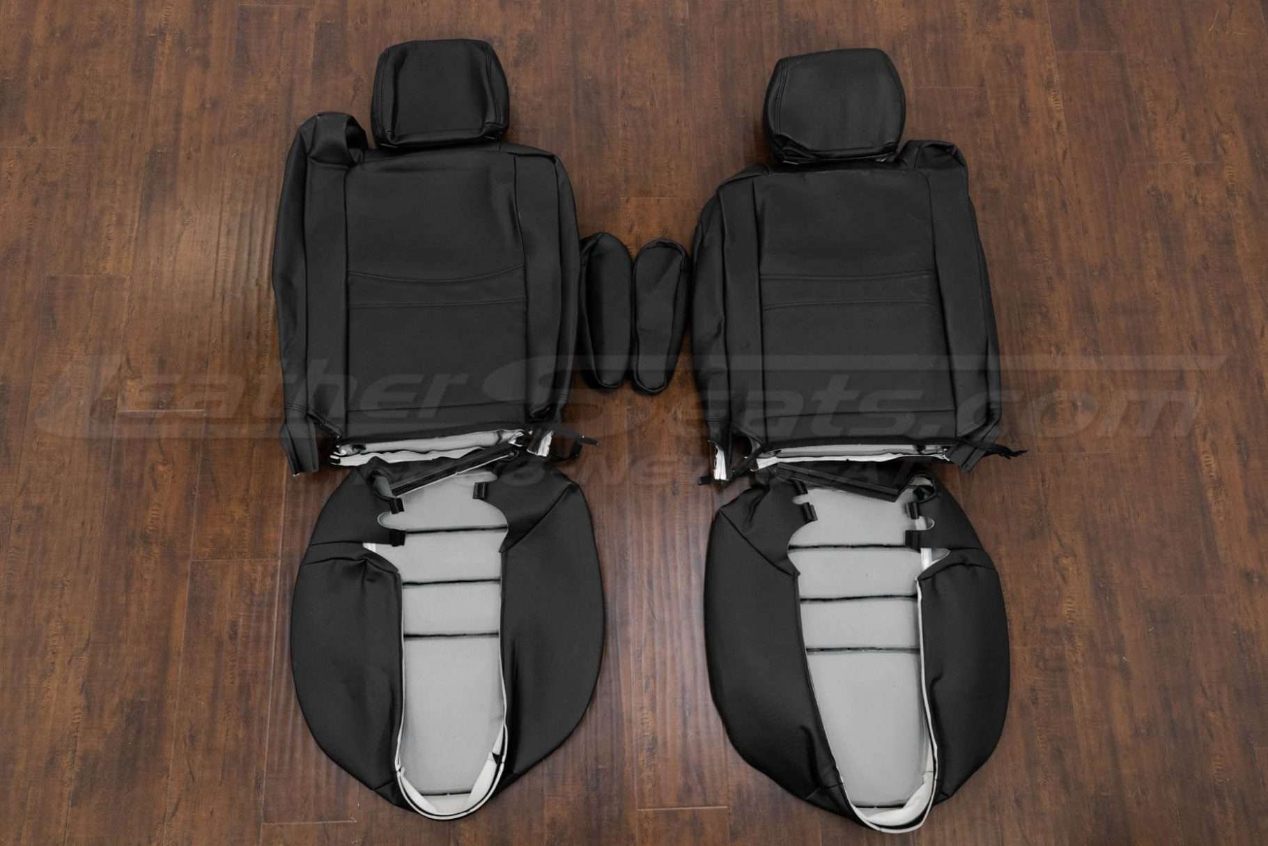 Back view of front seat upholstery