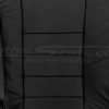 Black insert section of backrest