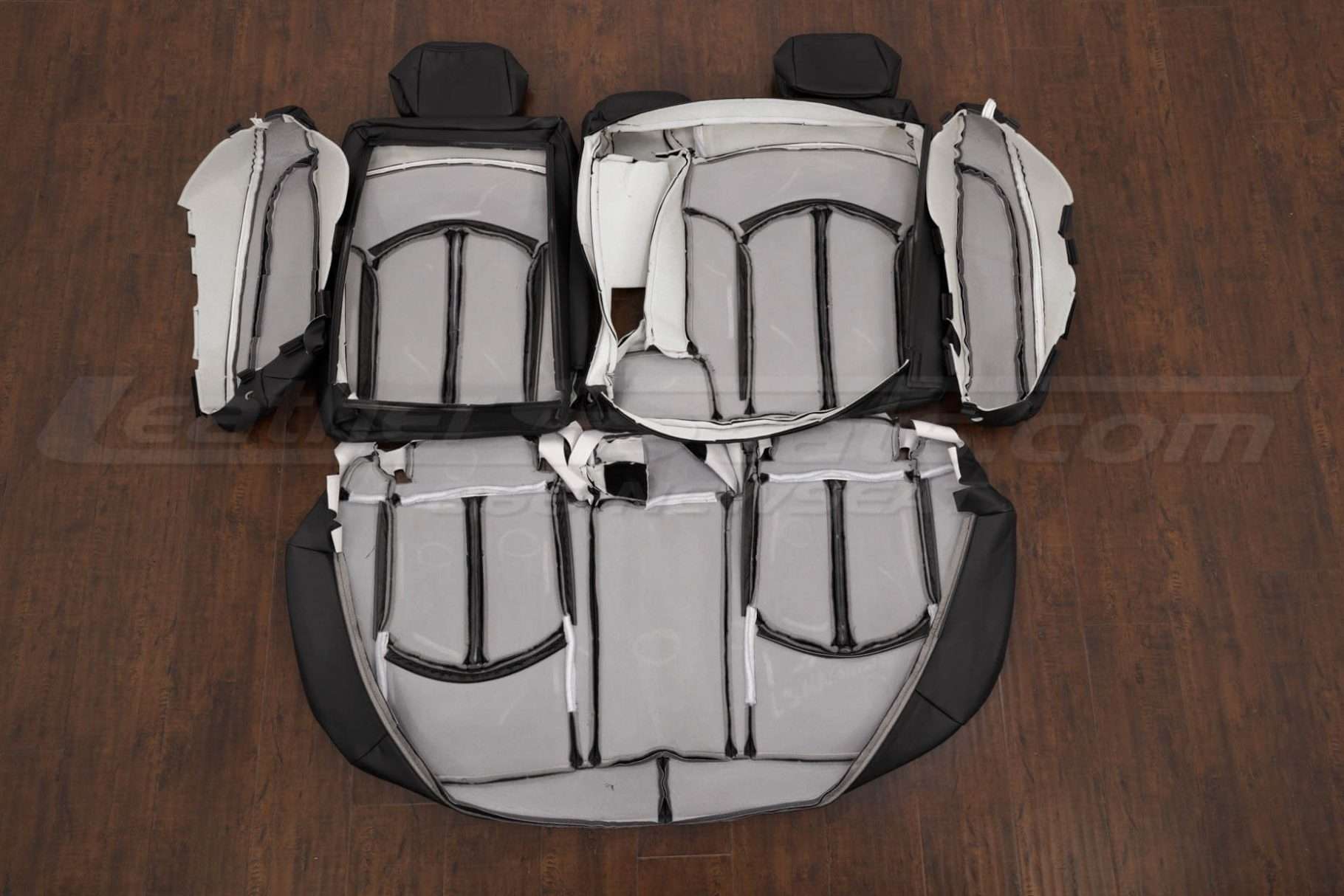 Back view of rear seat upholstery