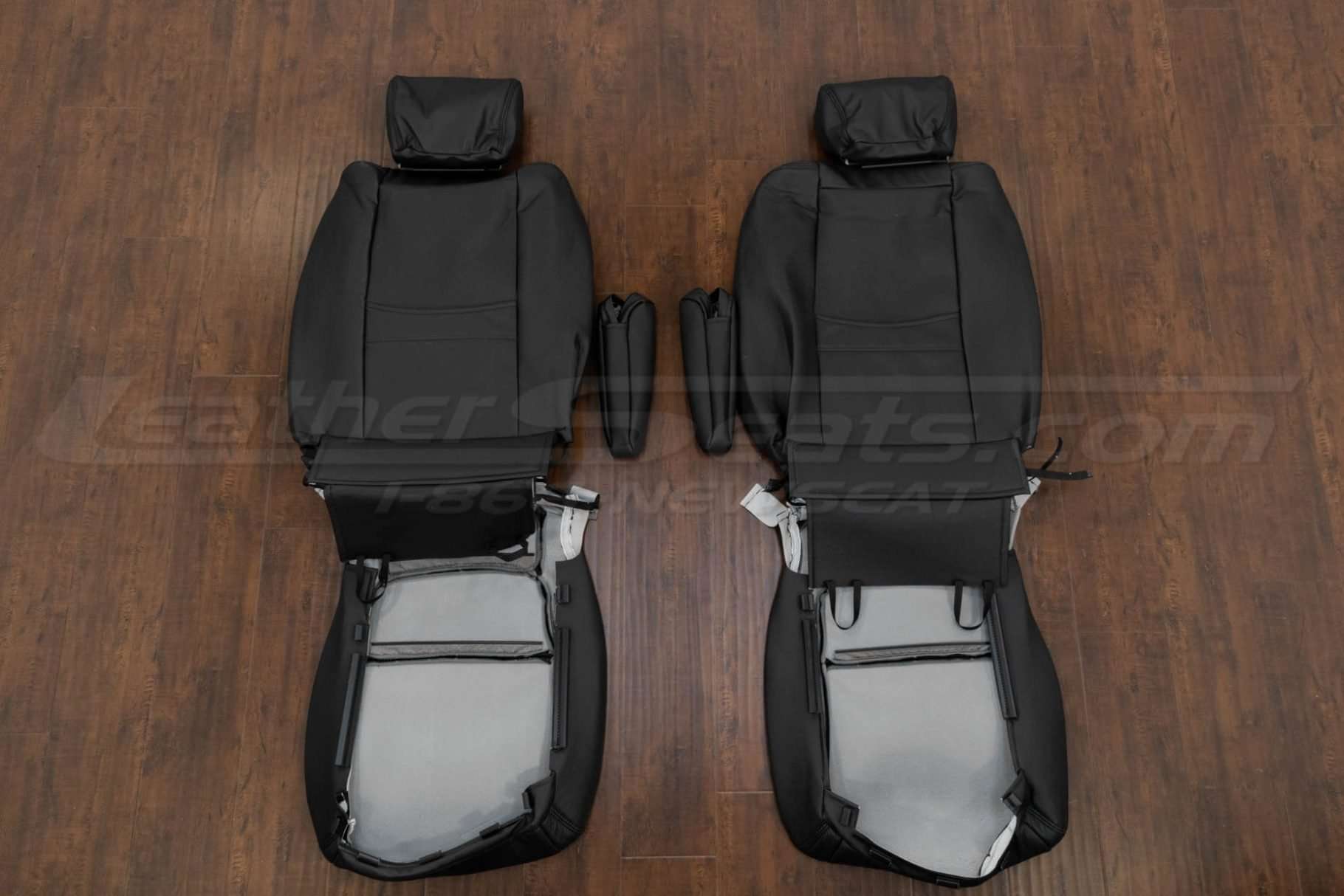 Back view of front seats and armrests