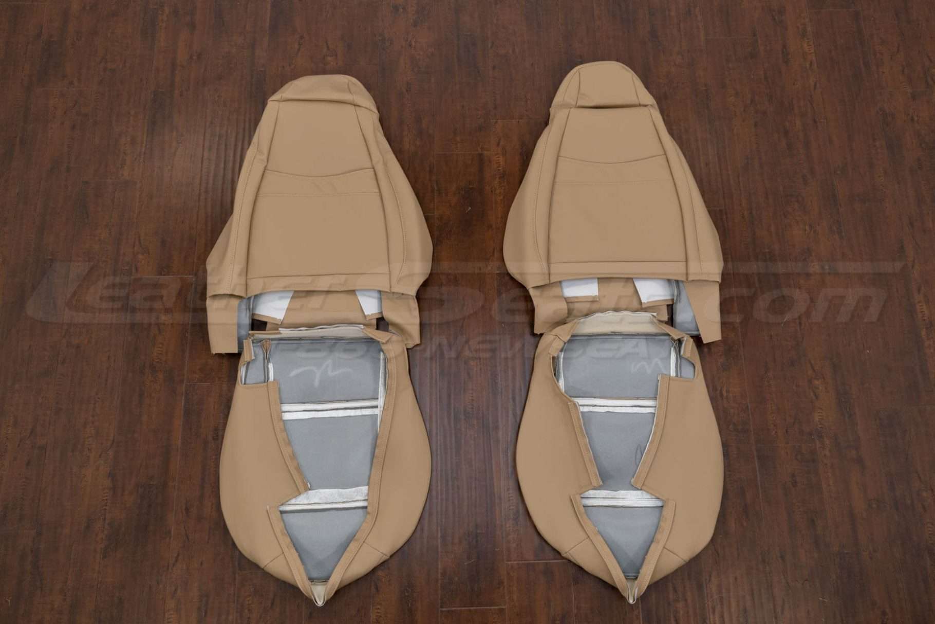 Back view of front seat upholstery