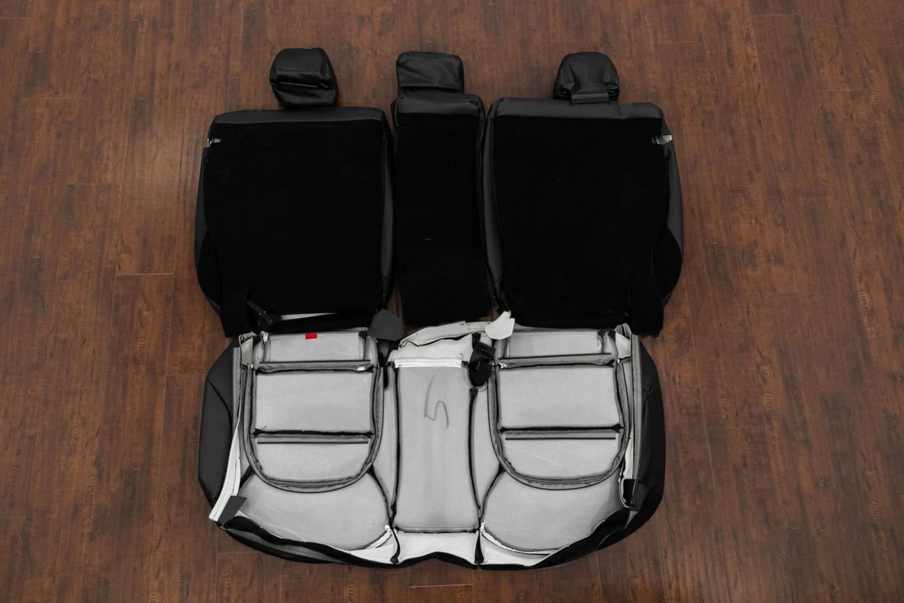 Back view of rear seat upholstery