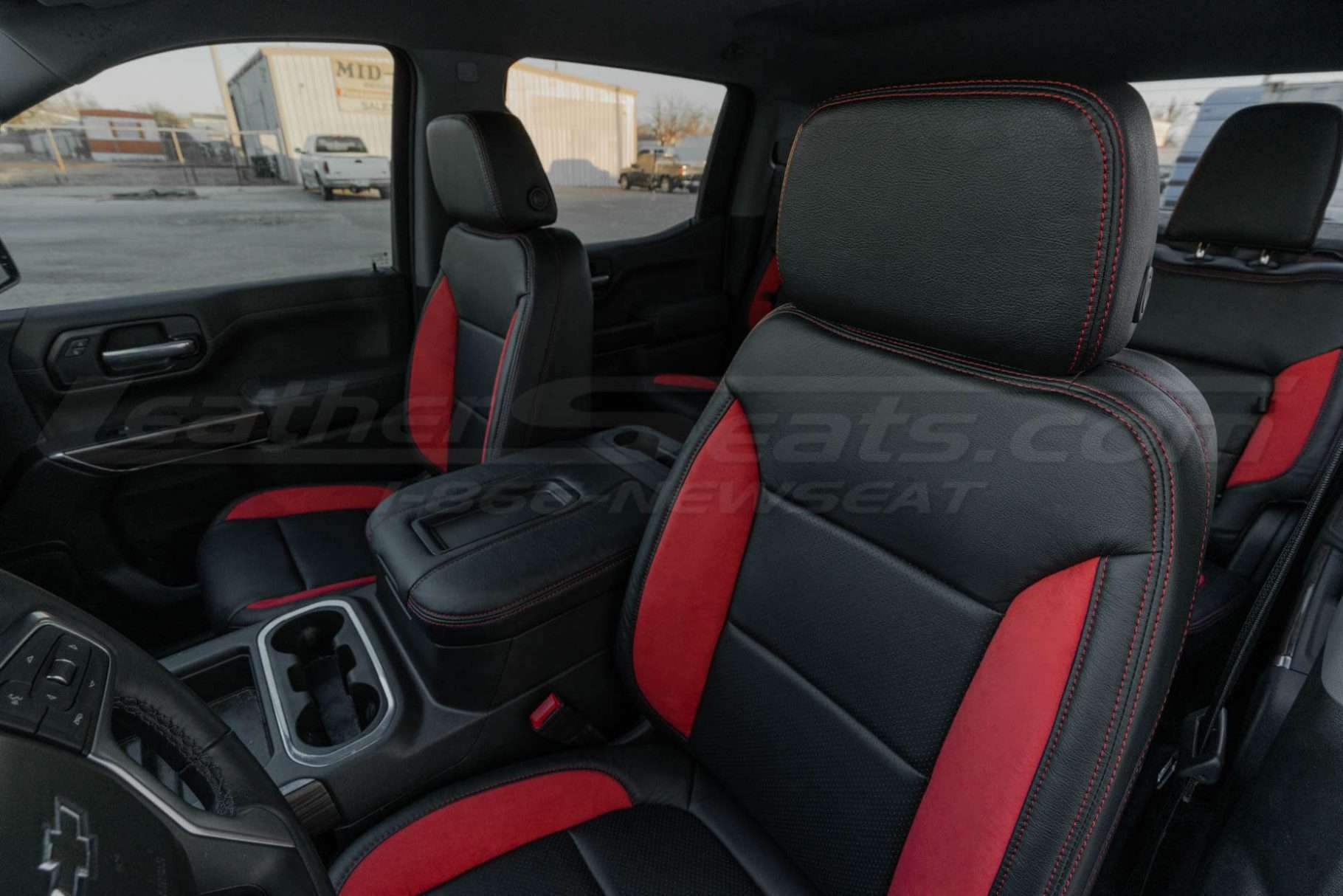 Front backrest up of front driver seat