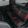 Chevrolet Silverado Installed Leather Seats - Black & Red Wings - Rear seats from passenger side