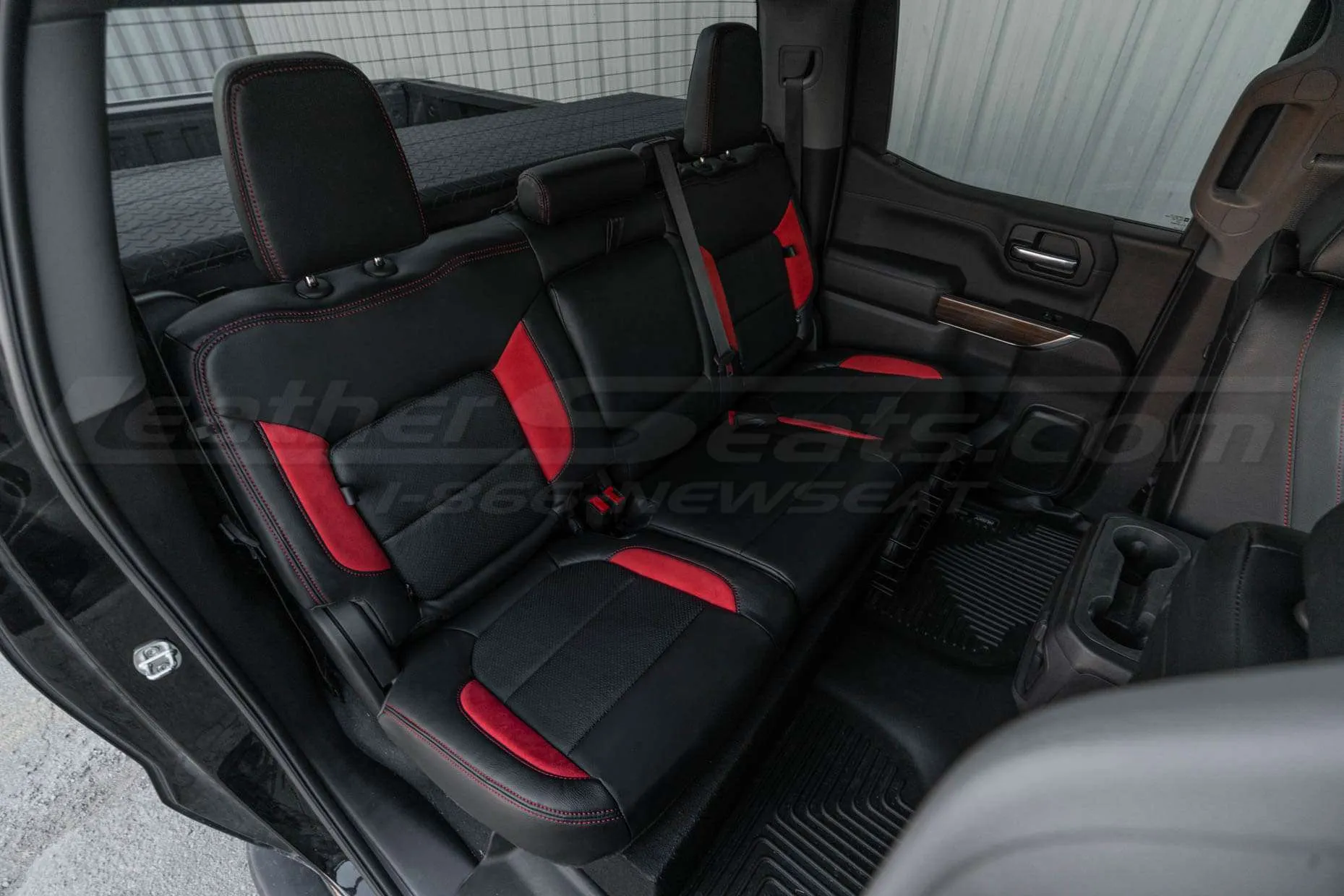 Chevrolet Silverado Installed Leather Seats - Rear seats from passenger side