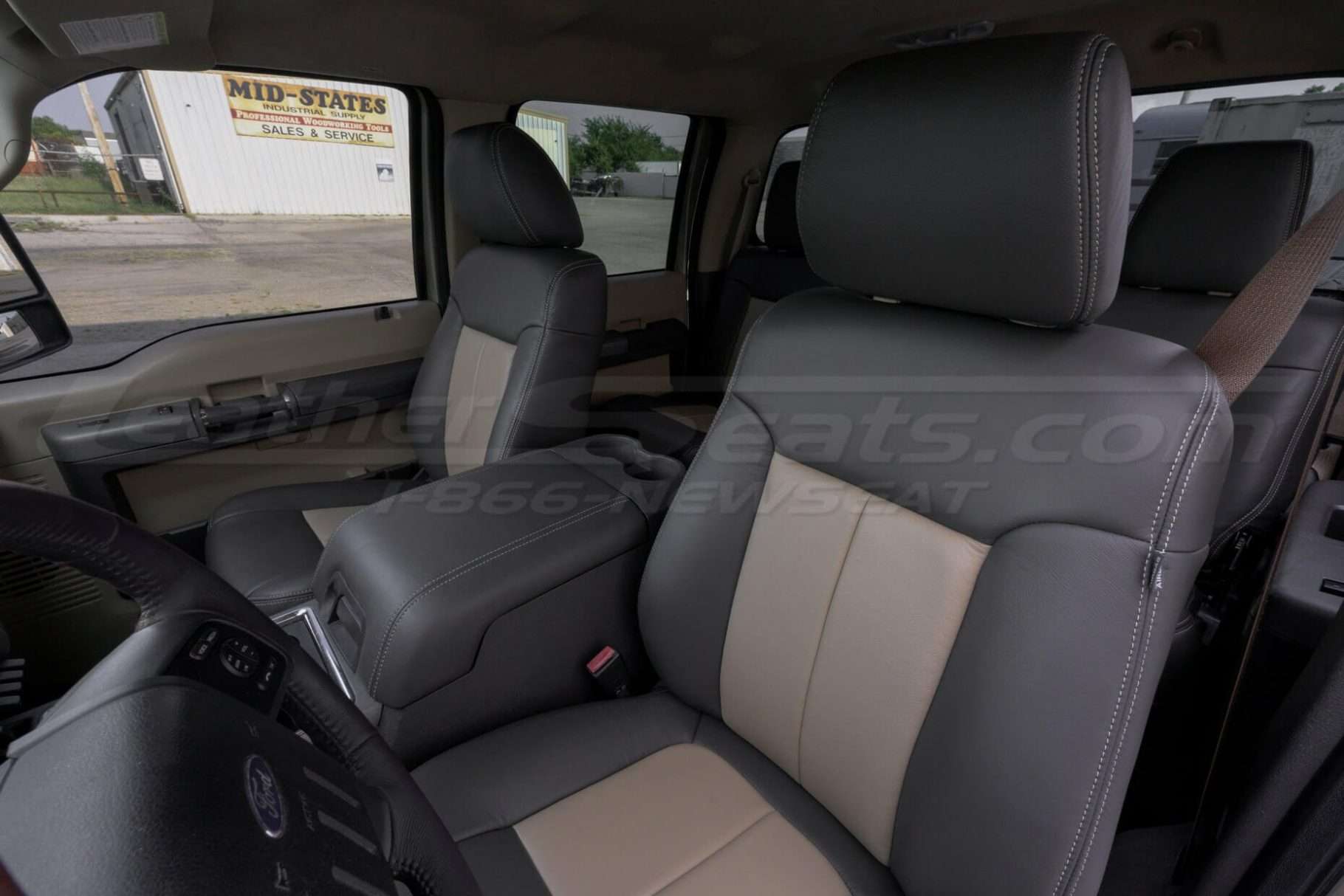 Front backrest up of front driver seat