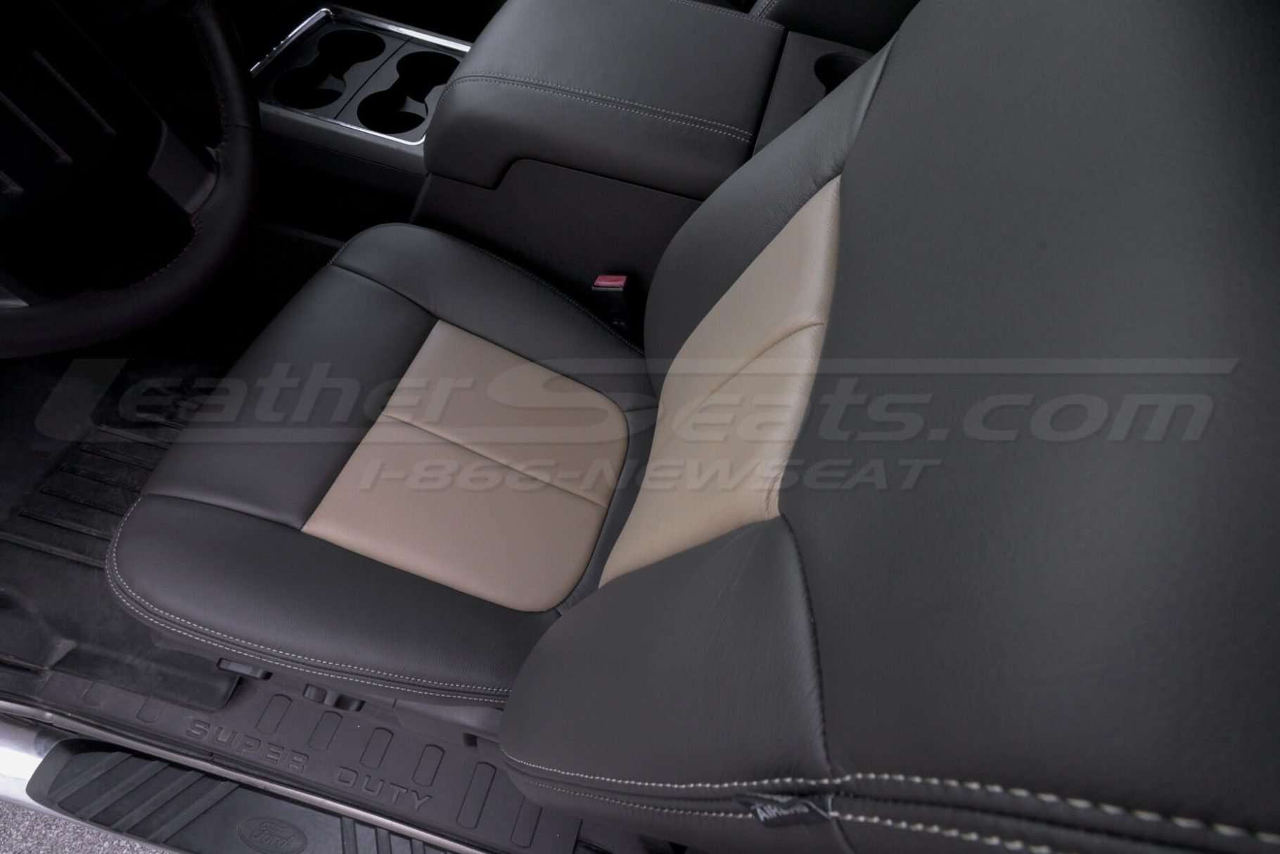 Top down view of front driver seat