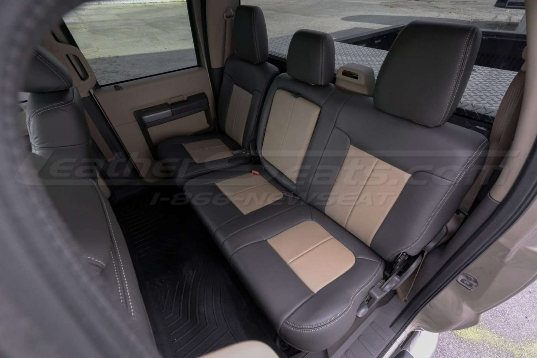 Ford Superduty Leather Seats - Rear seats from drivers side