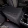 Optional leather console lid cover from passenger side