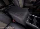Optional leather console lid cover from passenger side