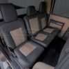 Ford Superduty Installed Leather Seats - Dark Brown & Bisque - Rear seats from passenger side