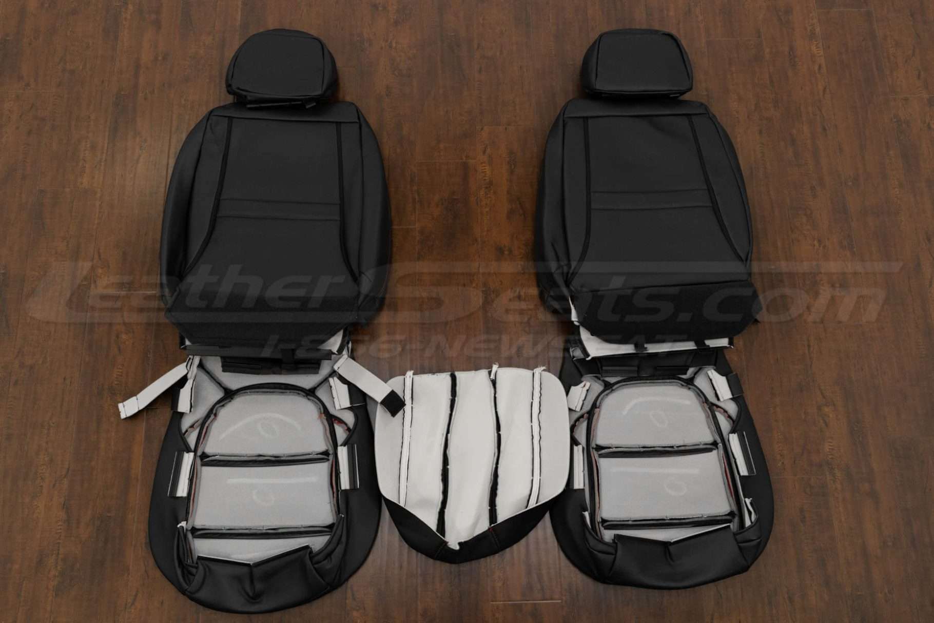 Back view of front seat upholstery