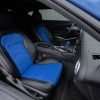 Chevy Camaro Black & Cobalt Leather seats from front passenger side