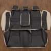 Honda Accord Leather Seat Kit - Ivory & Black - Rear seat upholstery with Armrest