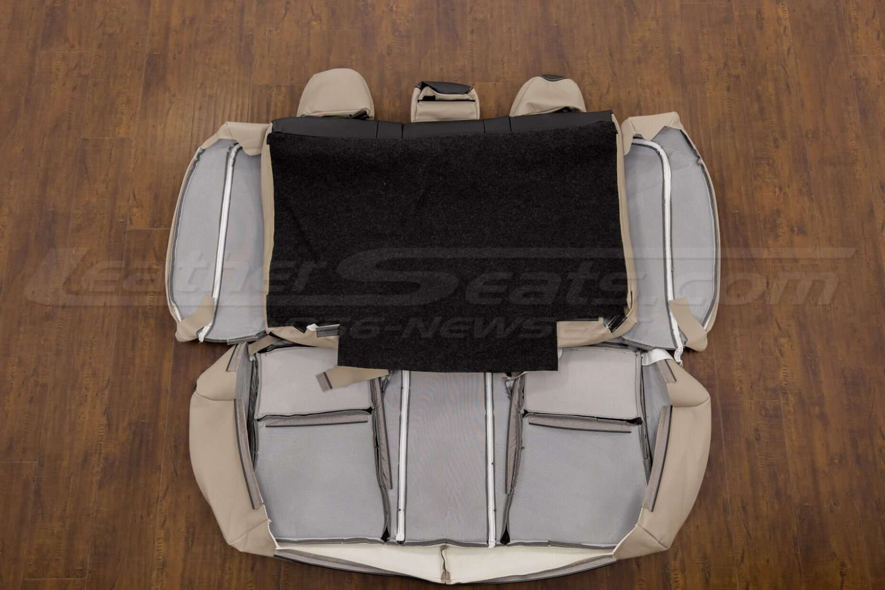 Back view of rear seat upholstery