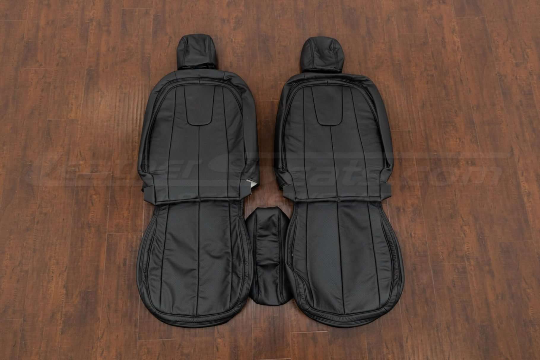 Chevrolet Equinox Leather Seat Kit - Black - Front seat upholstery with console lid cover