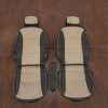 Kia Optima leather seat kit - Black & Ivory - Front seat upholstery