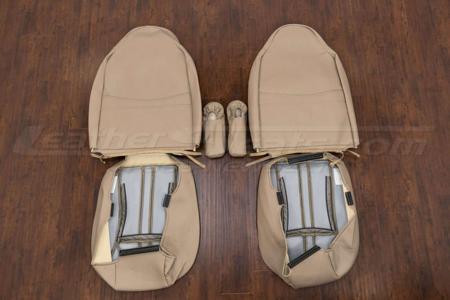 Back view of front seats and armrests