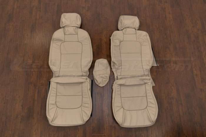 Lexus SC300 Leather Seat Kit - Adobe - Front seat upholstery with console lid cover