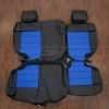 Jeek Wrangler JK Leather Seat Kit - Black & Cobalt - Rear seat upholstery