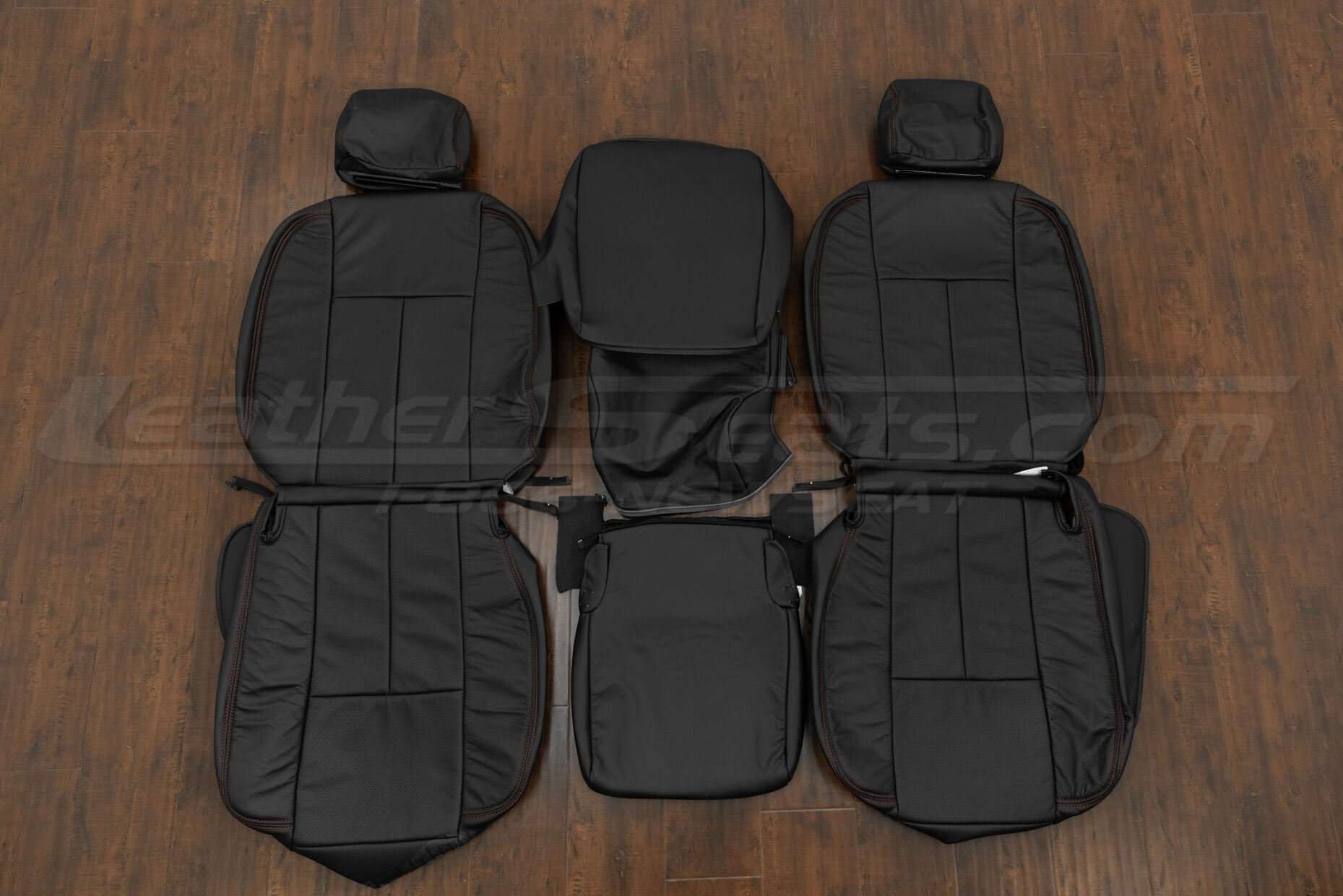 Dodge Ram Quad Cab Leather Seat Kit - Black - Front seat upholstery