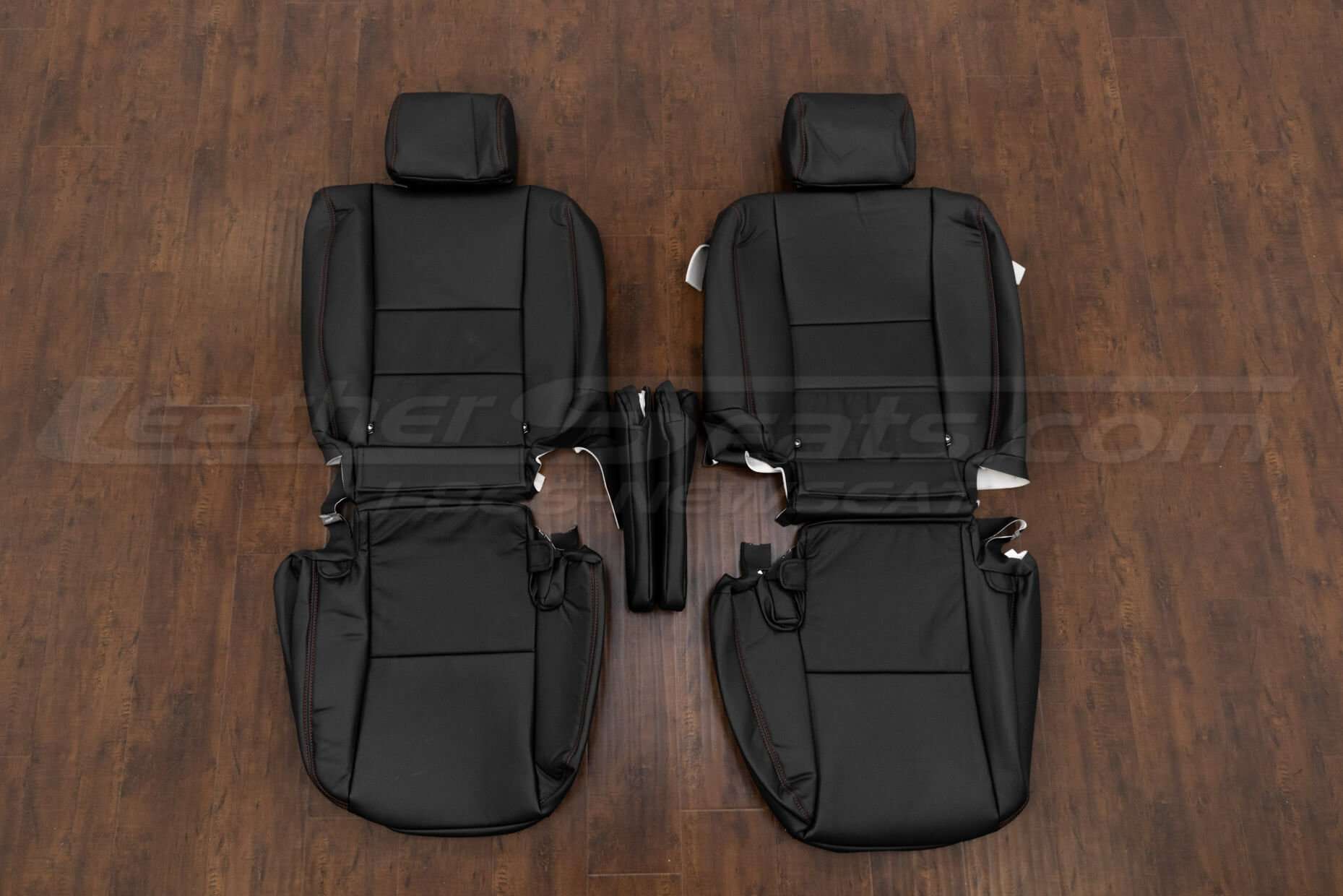 Toyota Sequoia Leather Seat Kit - Black - Middle Row upholstery with Armrests