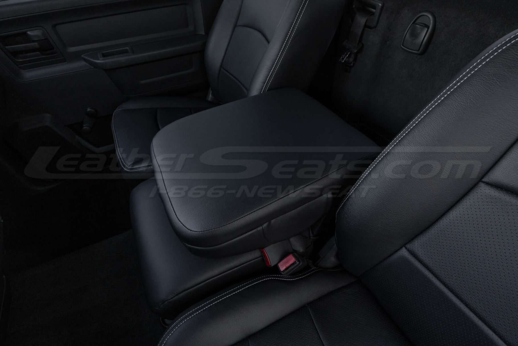 Leather console lid cover