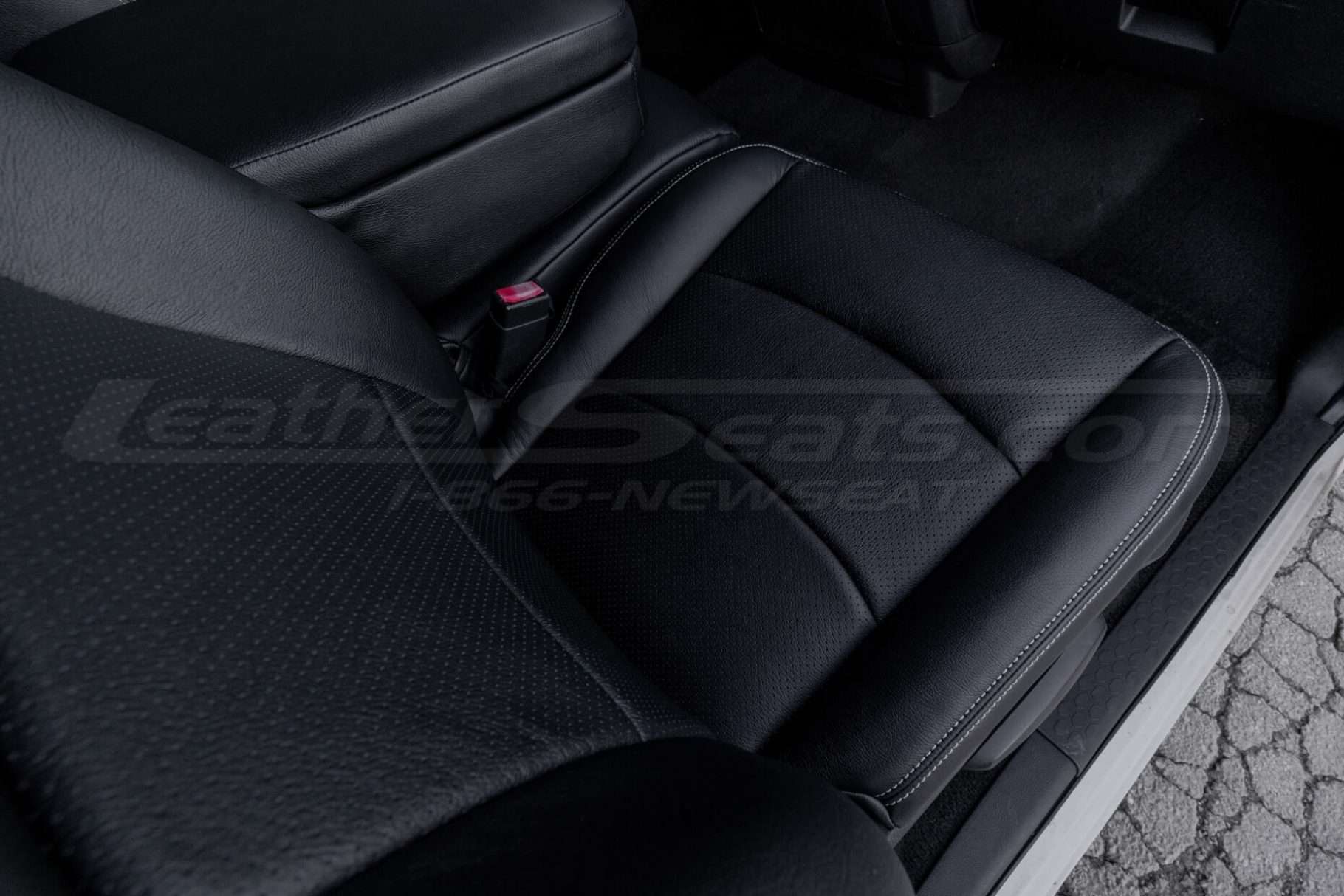 Top down view of front passenger seat