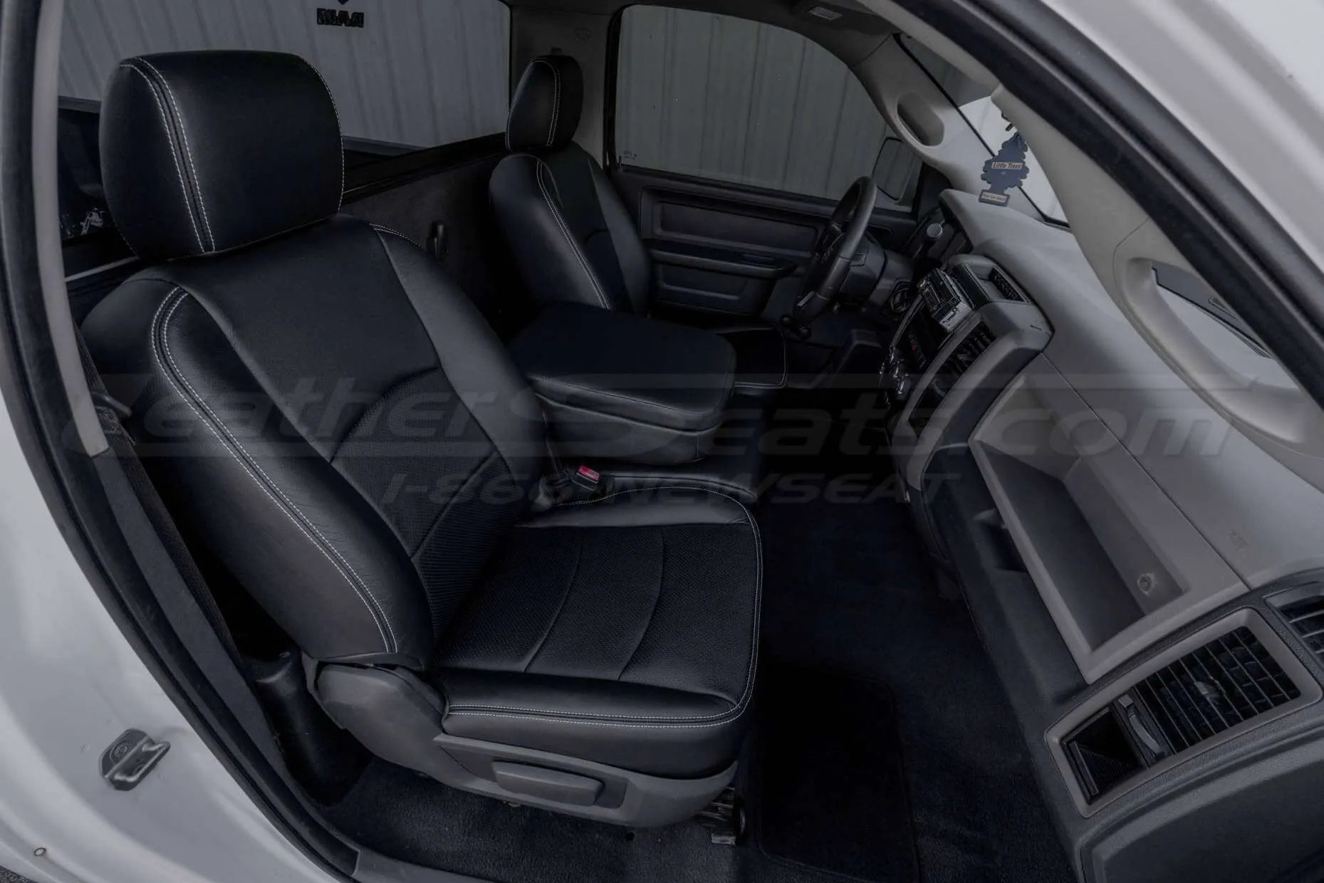 Dodge Ram Regular Cab Black Leather Seats - Front passenger