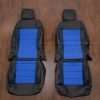 Jeep Wrangler JK Leather Seat Kit - Black & Cobalt - Front Seat uholstery