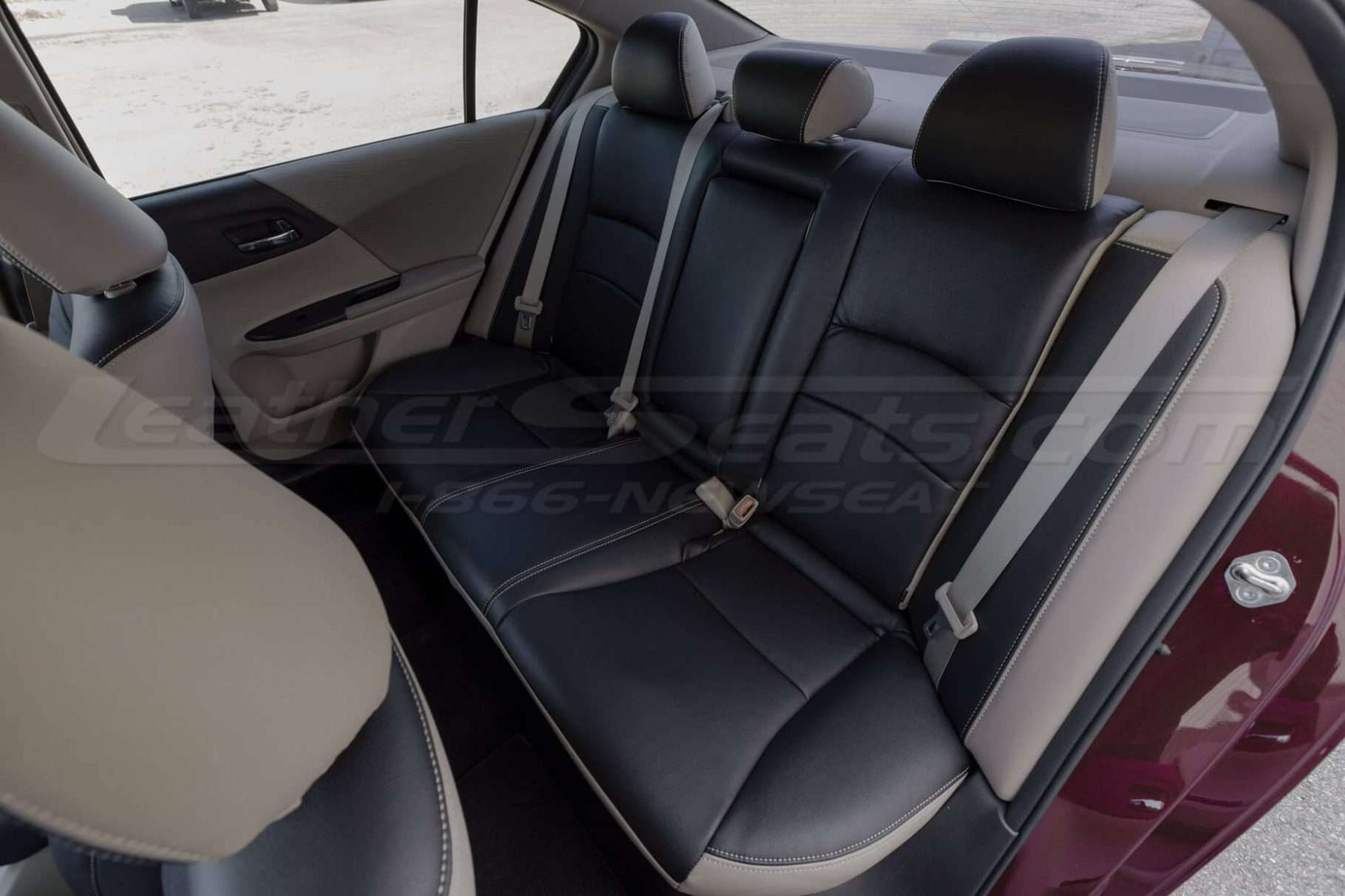Honda Accord Installed Leather Seats - Rear leather seats from Drivers side