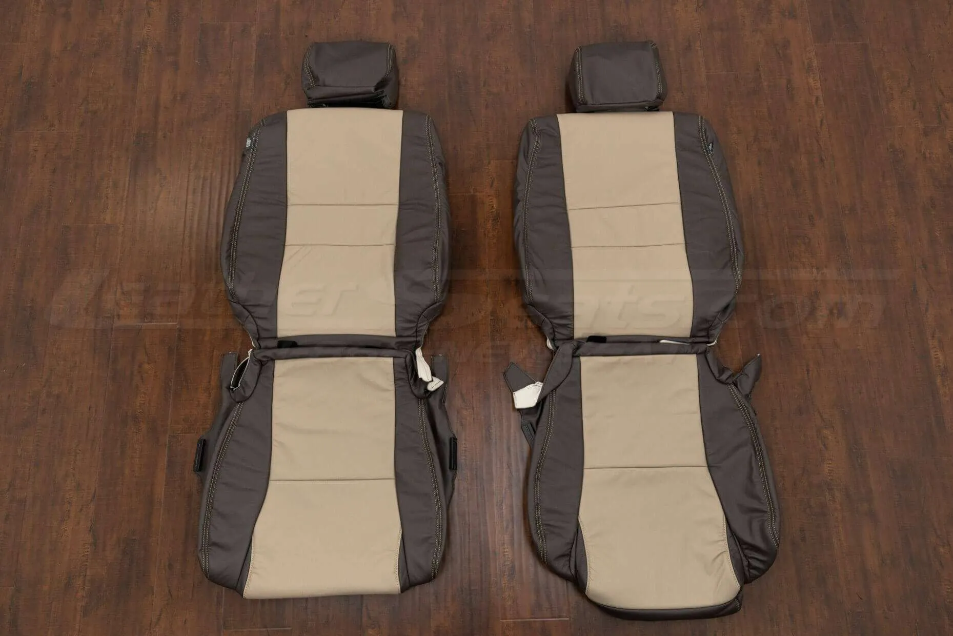 Toyota Tundra Leather Seat Kit - Java & Ivory - Front seat upholstery