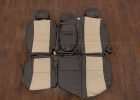 Toyota Tundra Leather Seat Kit - Java & Ivory - Rear seat upholstery & armrest