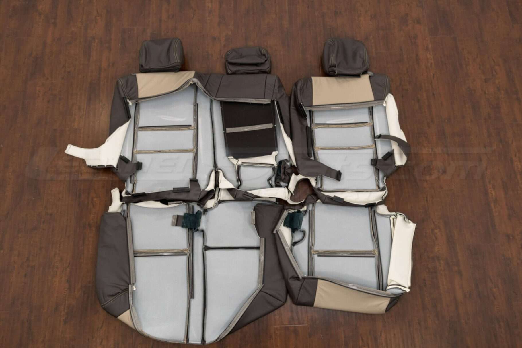 Back view of rear seat upholstery