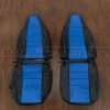 Jeep Wrangler TJ Leather Seat Kit - Black & Cobalt - Front seat upholstery