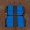 Jeep Wrangler TJ Leather Seat Kit - Black & Cobalt - Rear seat upholstery