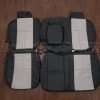 GMC Sierra Leather Kit - Black & Dove Grey Rear seat upholstery with armrest