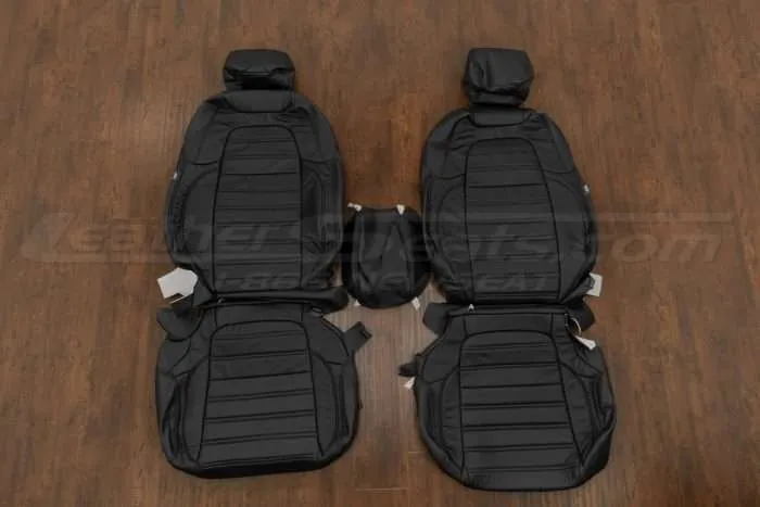 Homda CRV Leather Kit -Black - Front seat upholstery with console lid cover