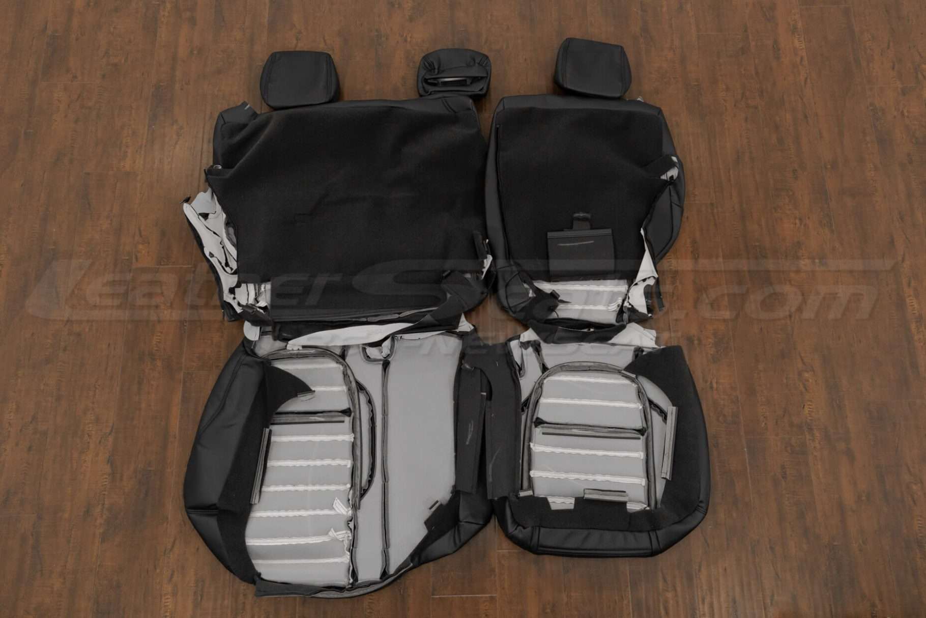 Back view of rear seat upholstery