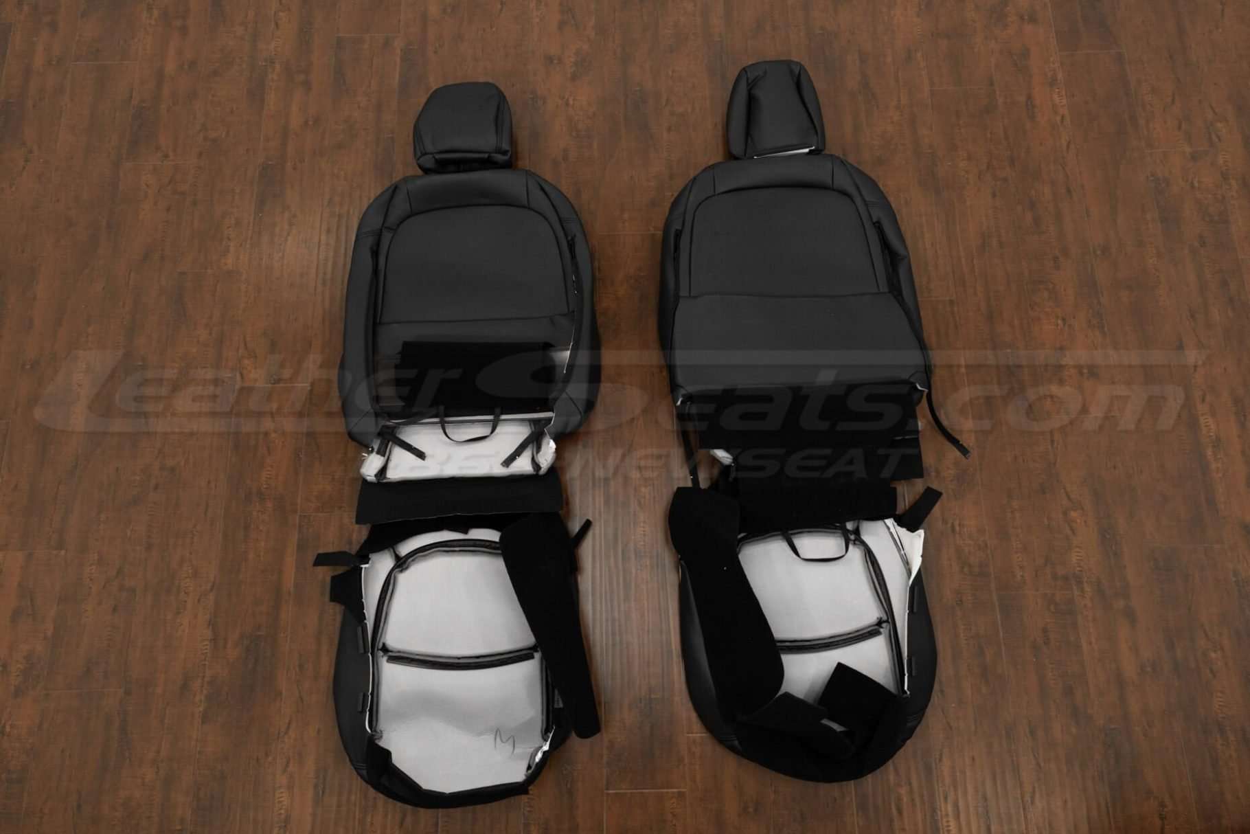 Back view of front seat upholstery