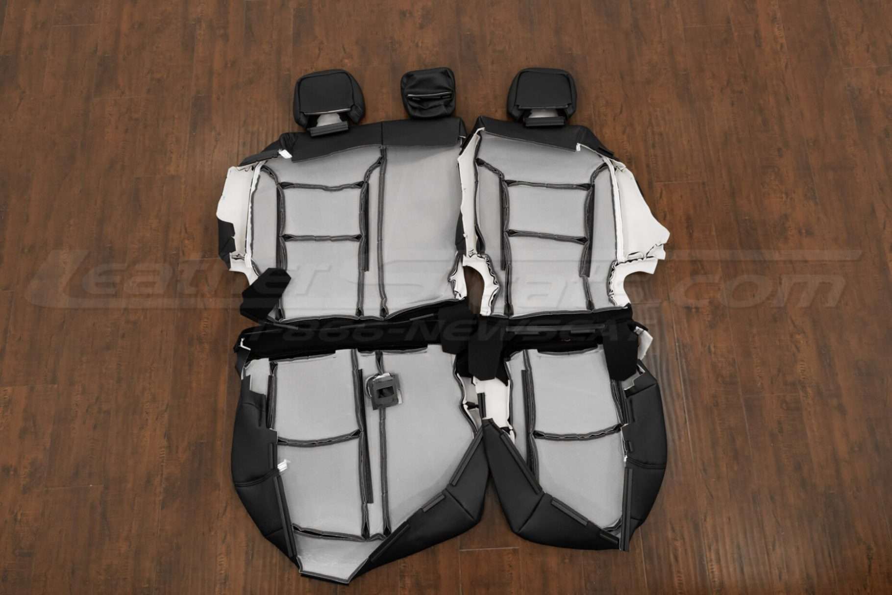 Back view of rear seat upholstery