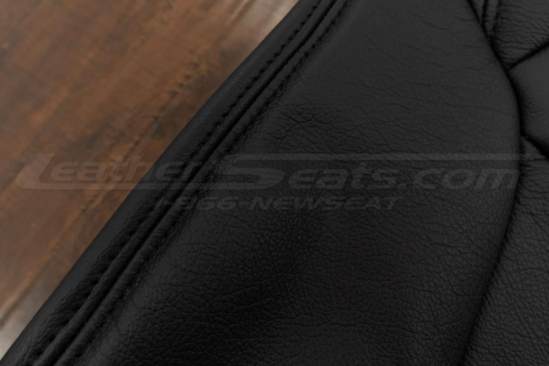 Matching black stitching